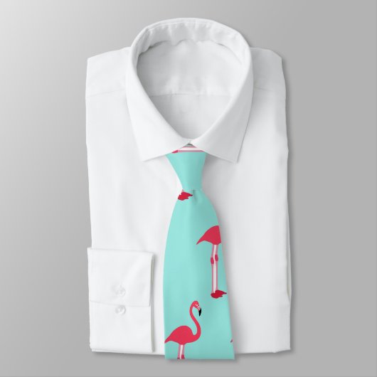 Roze Stropdas Flamingos in Mint Green - HAMbWG (Gebonden)