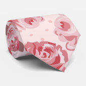  roze Stropdas flessenpatroon (Opgerold)