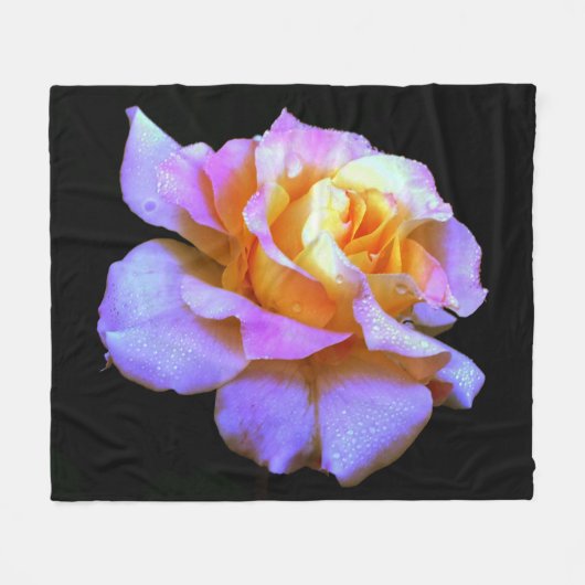 Roze Stropdas-geverfd Roos ventilatorbak Fleece Deken (Voorkant (Horizontaal))