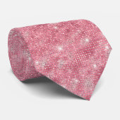 Roze Stropdas Glitter (Opgerold)