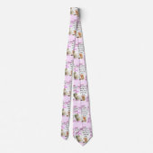 Roze Stropdas Groomsmen die wedden hoe ik van houd (Achterkant)