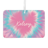 Roze stropdas-kleurstof Aangepast hartritmeapparaa Luchtverfrisser (Achterkant)