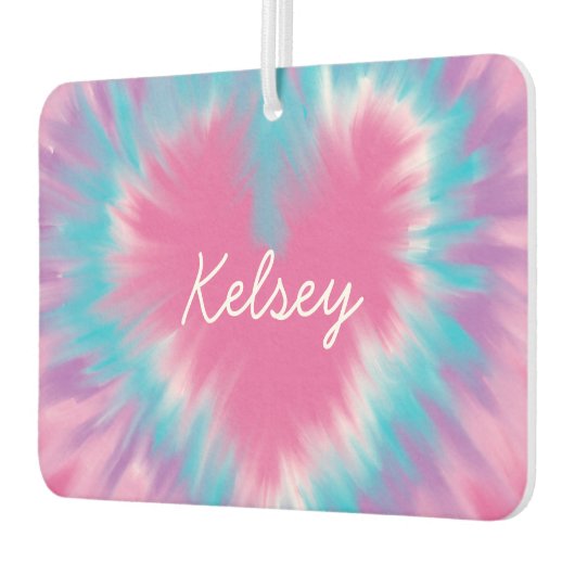 Roze stropdas-kleurstof Aangepast hartritmeapparaa Luchtverfrisser (Links)