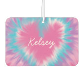 Roze stropdas-kleurstof Aangepast hartritmeapparaa Luchtverfrisser (Voorkant)