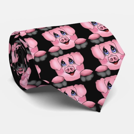 Roze Stropdas of stropdas gordel (Opgerold)