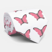 Roze Stropdas van Butterfly (Opgerold)