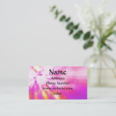 Roze Stropdas Verkleurde Visitekaartjes (Staand voorkant)