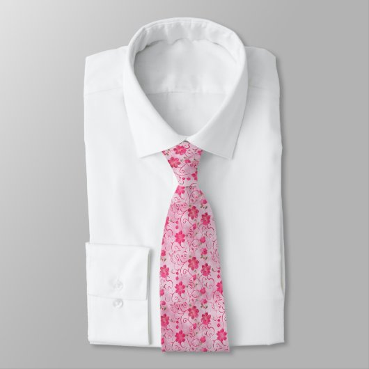 Roze stropdas voor zachte en subtiele outfits (Gebonden)