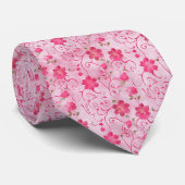 Roze stropdas voor zachte en subtiele outfits (Opgerold)