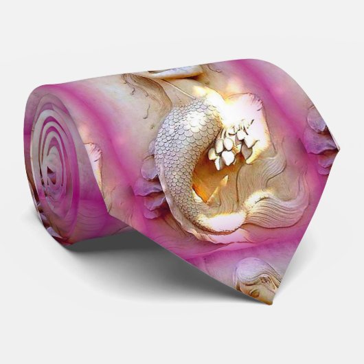 roze stropdas voor zeemeermin (Opgerold)