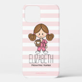 Roze strubs Nurse Brunette Case-Mate iPhone Case (Achterkant)