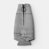 Roze structuur van hart Aangepaste flessenkoeler Flesjeskoeler (Achterkant)