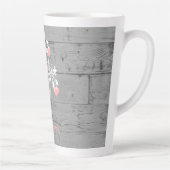 Roze structuur van hart persoonlijke latte Mok (Rechts)