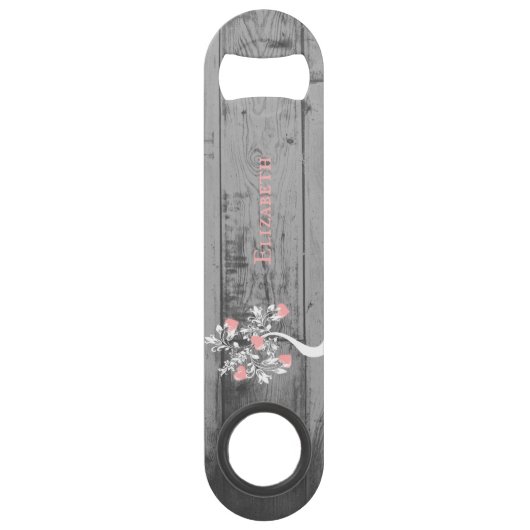 Roze structuur van harten Aangepaste opening voor  Speed Flessenopener (Voorkant)