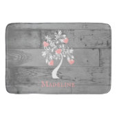 Roze structuur van het hart Gepersonaliseerde bath Badmat (Voorkant)