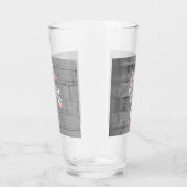 Roze structuur van het hartenbekertje - Gepersonal Glas (Rechts)