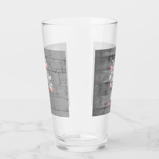 Roze structuur van het hartenbekertje - Gepersonal Glas (Rechts)