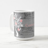 Roze structuur van persoonlijke koffie-Mok Koffiemok (Voorkant links)