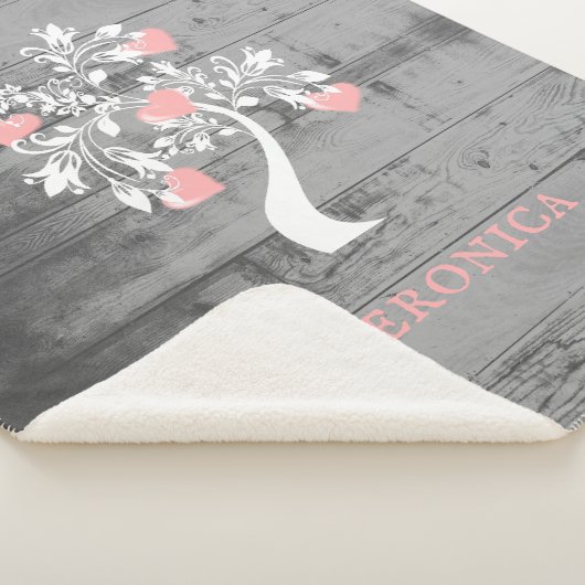 Roze structuur van persoonlijke Sherpa Blanket Deken (3/4)