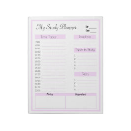 roze studieplanner - tijdstabel dagelijkse organis notitieblok