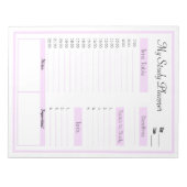 roze studieplanner - tijdstabel dagelijkse organis notitieblok (Voorkant)