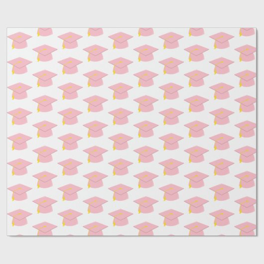 Roze studiepunt met witte achtergrond Gift Cadeaupapier (Vlak)