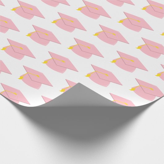 Roze studiepunt met witte achtergrond Gift Cadeaupapier (Hoek)