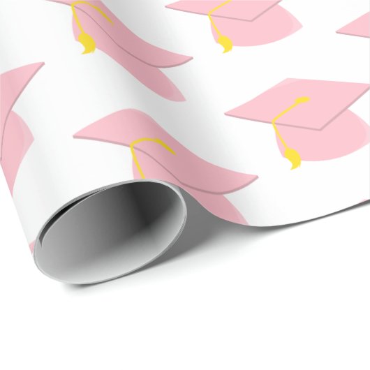 Roze studiepunt met witte achtergrond Gift Cadeaupapier (Rol Hoek)