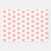 Roze studiepunt met witte achtergrond Gift Inpakpapier Vel (Voorkant 2)