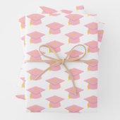 Roze studiepunt met witte achtergrond Gift Inpakpapier Vel (In situ)