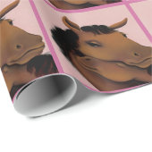 Roze stutpapier voor het oppakken van Pony Cadeaupapier (Rol Hoek)