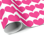 Roze stutten het Patroon van het Hart van het Draa Cadeaupapier (Rol Hoek)