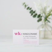 Roze Stylist Moderne Visitekaartjes (Staand voorkant)