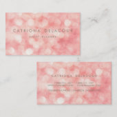 Roze subtiele glitter Sparkle Bokeh Visitekaartje (Voorkant / Achterkant)