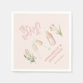 Roze, subtiele, mooie moderne bloem servet (Voorkant)