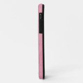 Roze subtiele reliëfstijl Damask iPhone 5 Hoesje (Achterkant/links)