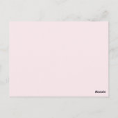 Roze subtle Damask Table Number Briefkaart (Achterkant)