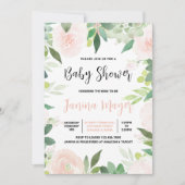 Roze Succulent Baby Shower Kaart (Voorkant)