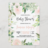 Roze succulent Baby shower Kaart (Voorkant / Achterkant)