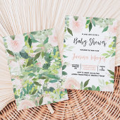 Roze Succulent Baby Shower Kaart