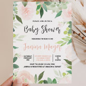 Roze Succulent Baby Shower Kaart