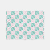 Roze Succulent Fleece Deken (Voorkant (Horizontaal))