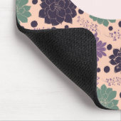 Roze Succulent Monogram Schrift  Muismat (Hoek)