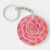Roze Succulente Sleutelhanger (Voorkant)