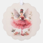 Roze Sugar Plum Fairy Vintage Kerst Kaart (Voorkant)