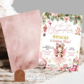 Roze Sugarplum Ballerina Kerstmis Verjaardag Meisj Kaart