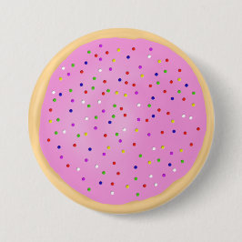 Roze Suiker Cookie Ronde Button 7,6 Cm
