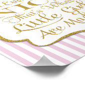 Roze suiker en ijsmeisjes gemaakt van gebarentafdr poster (Hoek)