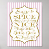 Roze suiker en ijsmeisjes gemaakt van gebarentafdr poster (Voorkant)