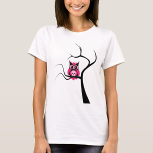 Roze Suiker Huid Owl in boom T-shirt